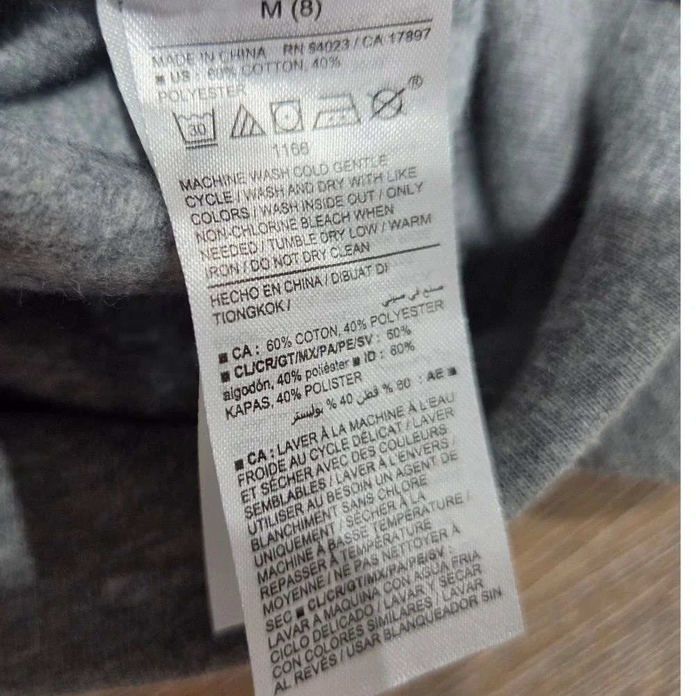 Old Navy Boys Super Mario Graphic Hoodie Gray Fleece Pullover Size M 8 Nintendo